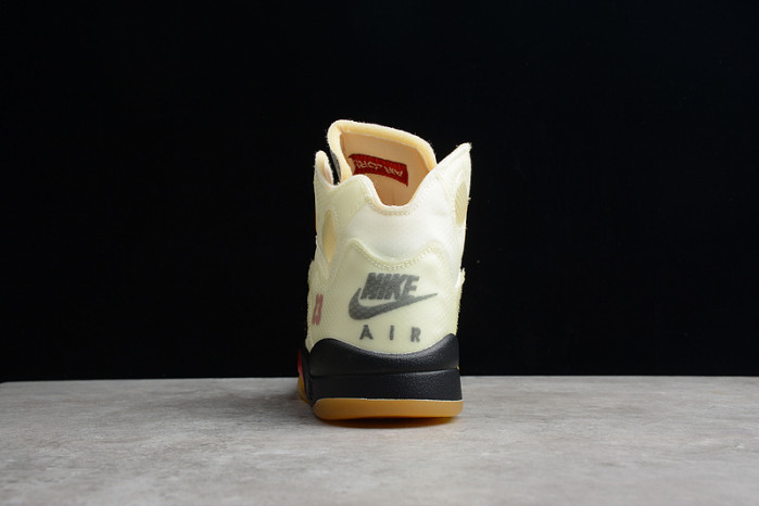 Off-White Air Jordan 5 Sail Fire Red DH8565-100