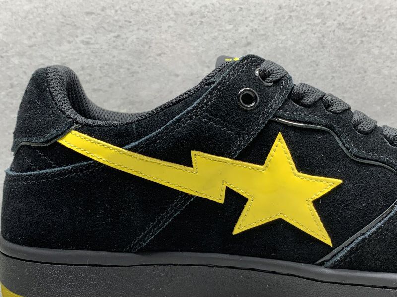 GT A Bathing Ape Bape Sk8 Sta Black Electric Yellow