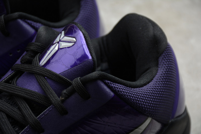 Nike Zoom Kobe 5 Ink Metallic Silver Black Purple Shoes 386430-500