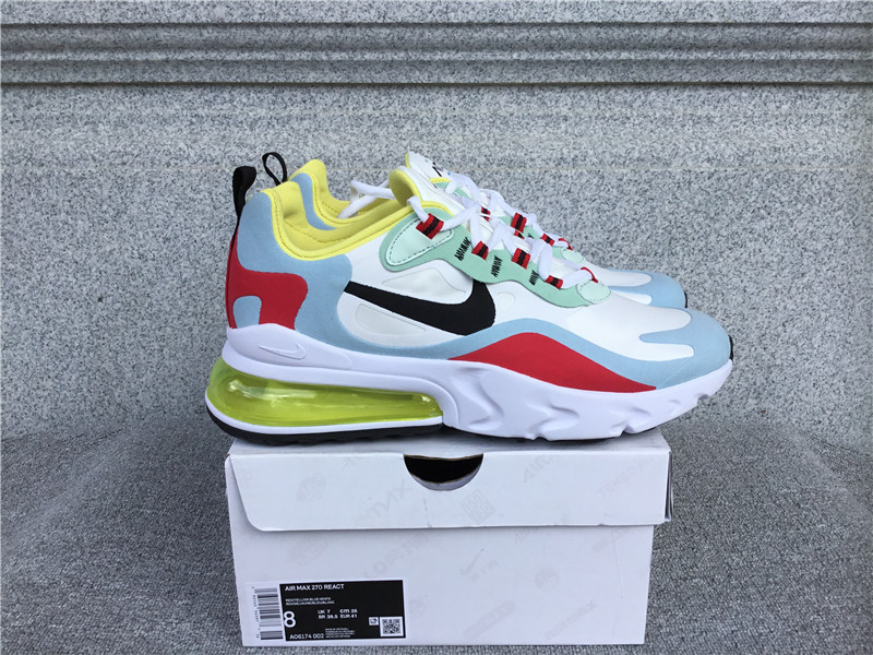 Nike Air Max 270 React Air Cushioned Running Shoe AO6174-002