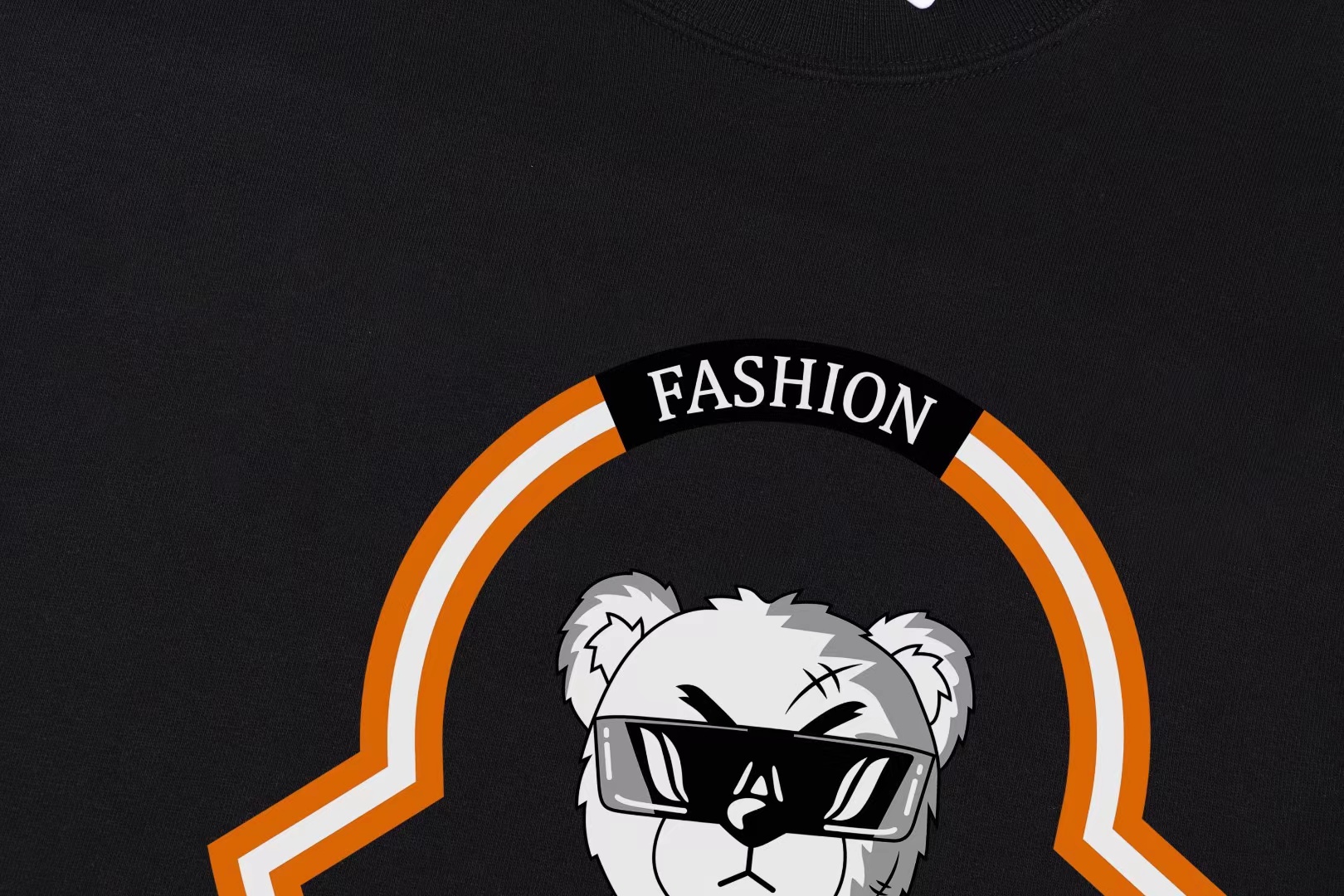 Moncler bear print T-shirt black