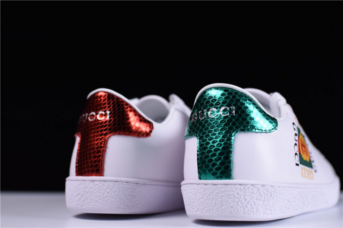 GUCCI ACE EMBROIDERED LOW-TOP SNEAKER WITH GG LOGO