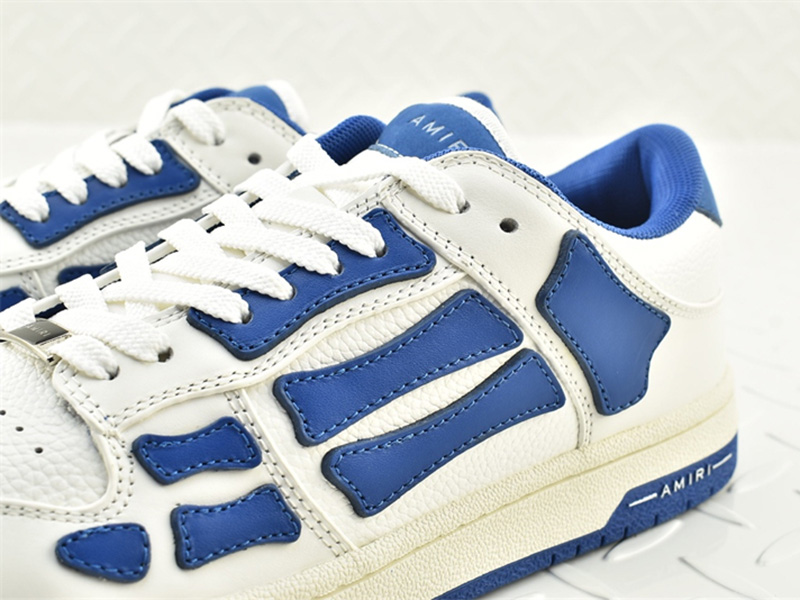 AMIRI Skel Top Low White Blue PS22MFS003-123