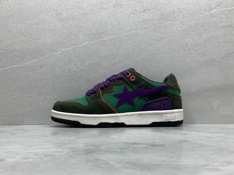 GT A Bathing Ape Bape Dark Purple Green