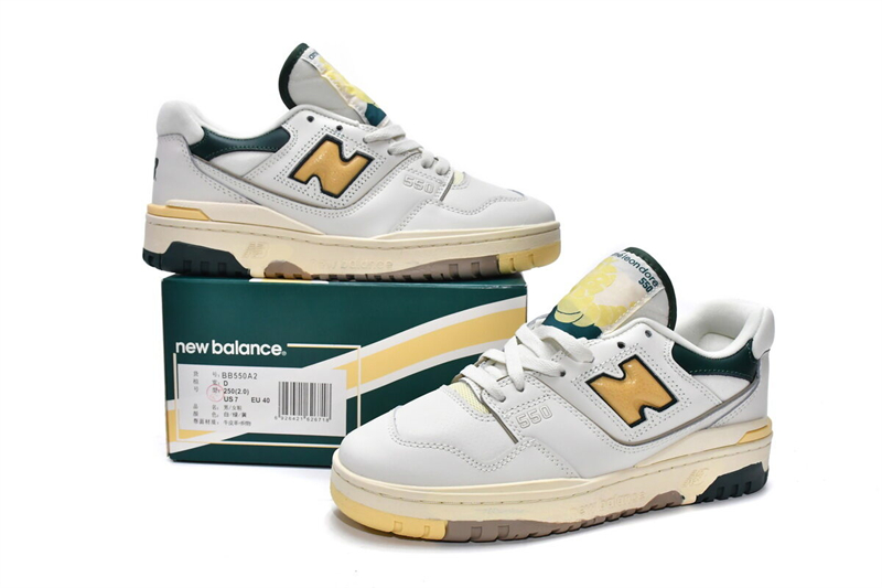 Get Aimé Leon Dore x New Balance 550 Green Yellow BB550A2