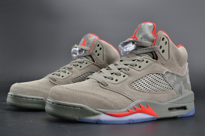 Bape x Air Jordan 5 Trophy RoomCamo university red mens 136027-051