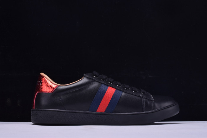 GUCCI Ace Embroidered Low-Top Sneaker black with bee mens 431942-A38G0