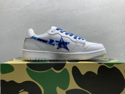 A Bathing Ape Bape Court Sta White Blue Camo