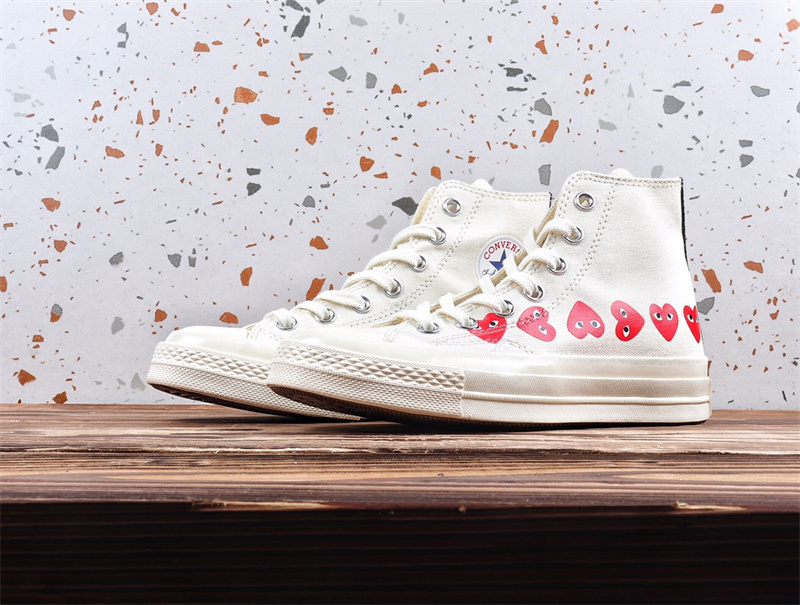 Converse Chuck Taylor All-Star 70 Hi Comme des Garcons Play Multi-Heart White 162972C