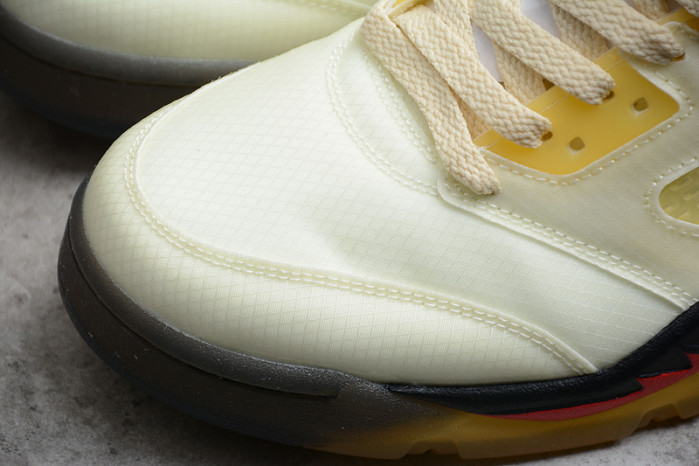 Off-White Air Jordan 5 Sail Fire Red DH8565-100