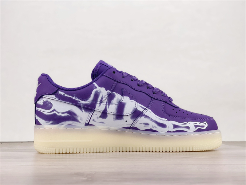 Nike Air Force 1 Low '07 QS Purple Skeleton Halloween CU8067-500