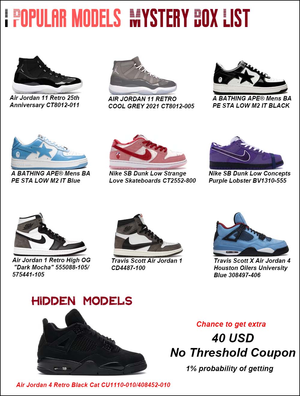 Hot Shoes Mystery Box (Get A Pair At Random) 0524hot