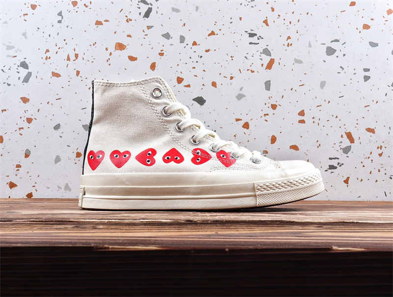 Converse Chuck Taylor All-Star 70 Hi Comme des Garcons Play Multi-Heart White 162972C