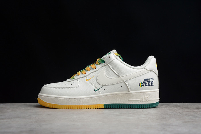 Nike Air Force 1 07 Low White Green Noise Yellow Shoes ZJ6695-303