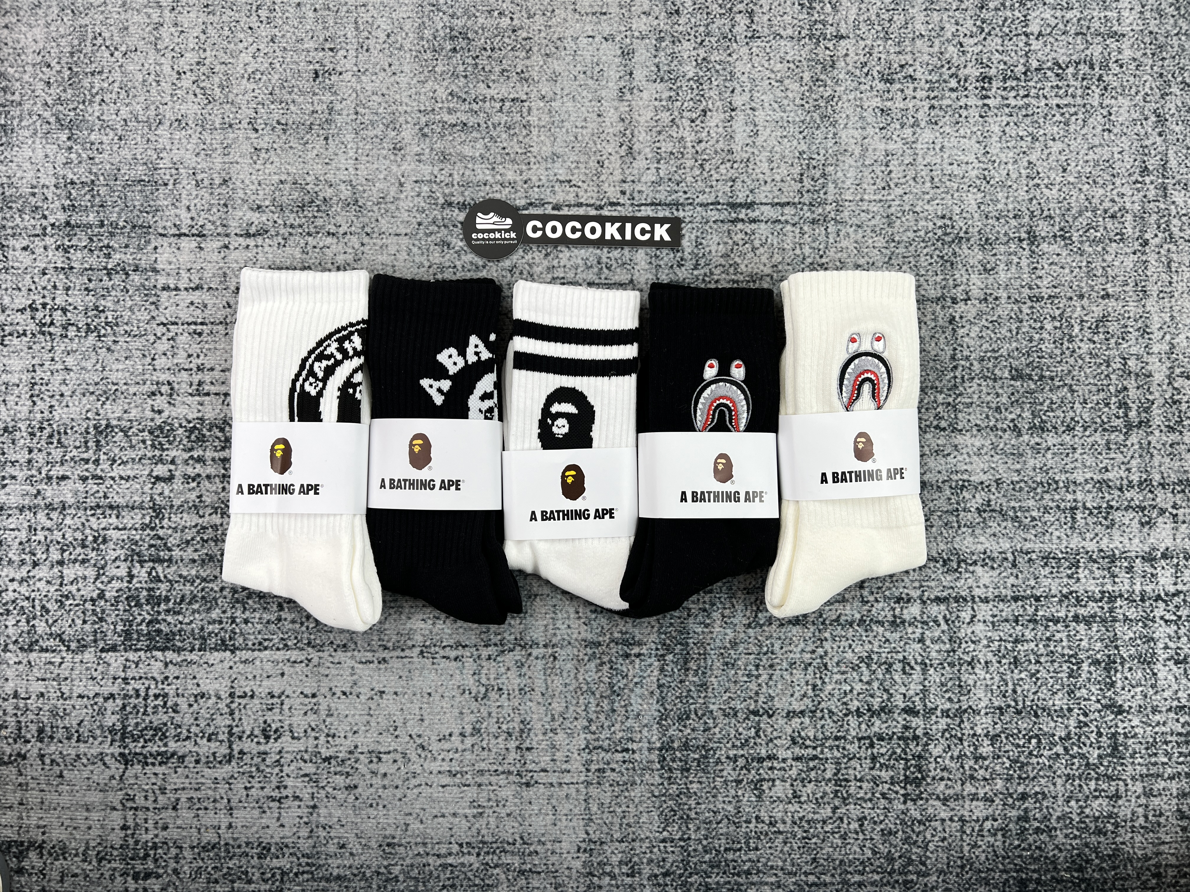 bape ape head shark head high socks GF05081
