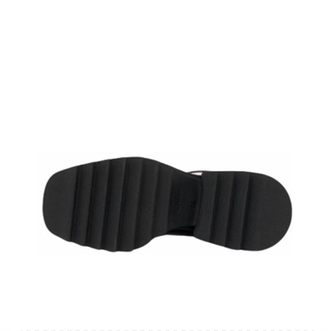 chloe rubber pull-on thick heel boots for women