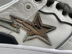 GT A Bathing Ape Bape SK8 Sta White Silver