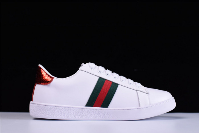 GUCCI ACE EMBROIDERED LOW-TOP SNEAKER WITH GG LOGO