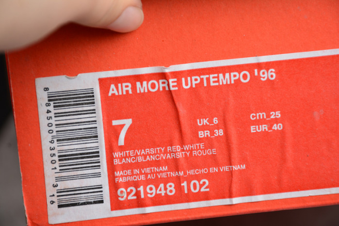 Nike Air More Uptempo ??96 White Red 921948-102