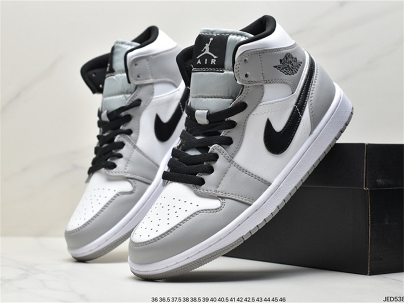Air Jordan 1 Mid black and white purple