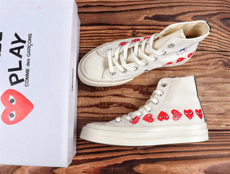 Converse Chuck Taylor All-Star 70 Hi Comme des Garcons Play Multi-Heart White 162972C