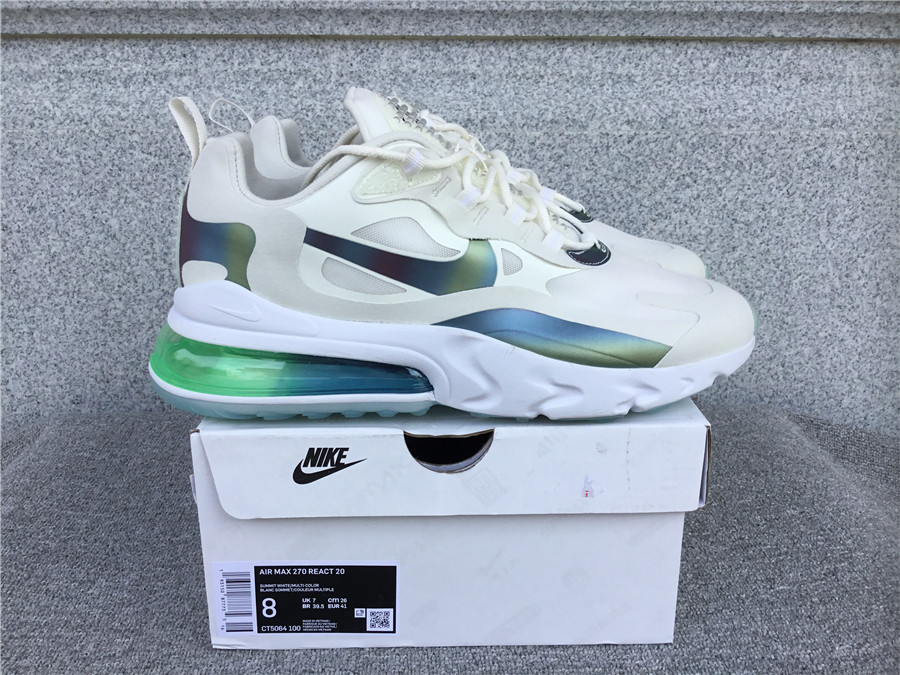 Nike Air Max 270 React Air Cushioned Running Shoe CT5064-100