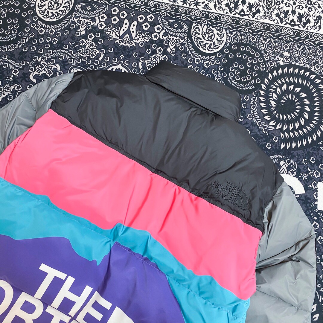 THE NORTH FACE XINVINCIBLE joint model 1996 series Retro Nuptse embroidered Logo warm color matching