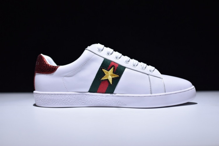 Gucci Ace Embroidered Low-Top Sneaker with ladybird