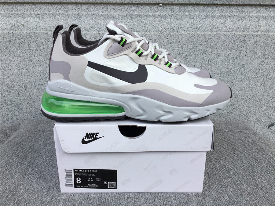 Nike Air Max 270 React Air Cushioned Running Shoe CI3866-100