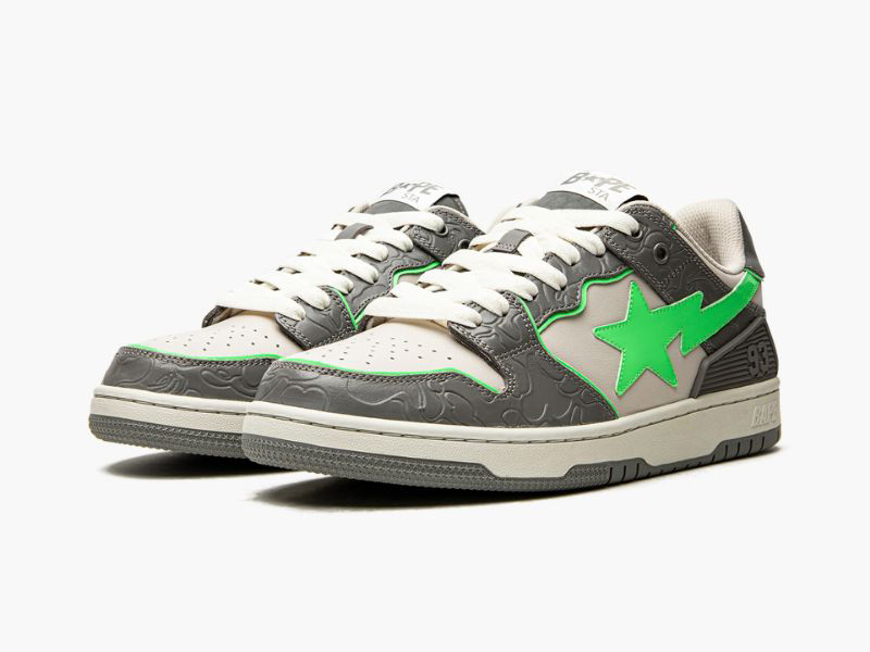 A BATHING APE? BAPE SK8 STA #4 M2 IT Beige/Grey/Green