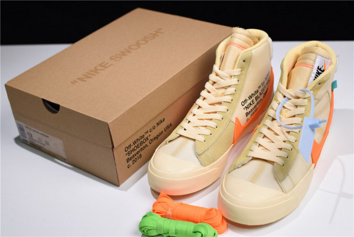 Off-White Nike Blazer Studio Mid Pale Vanilla AA3832-700