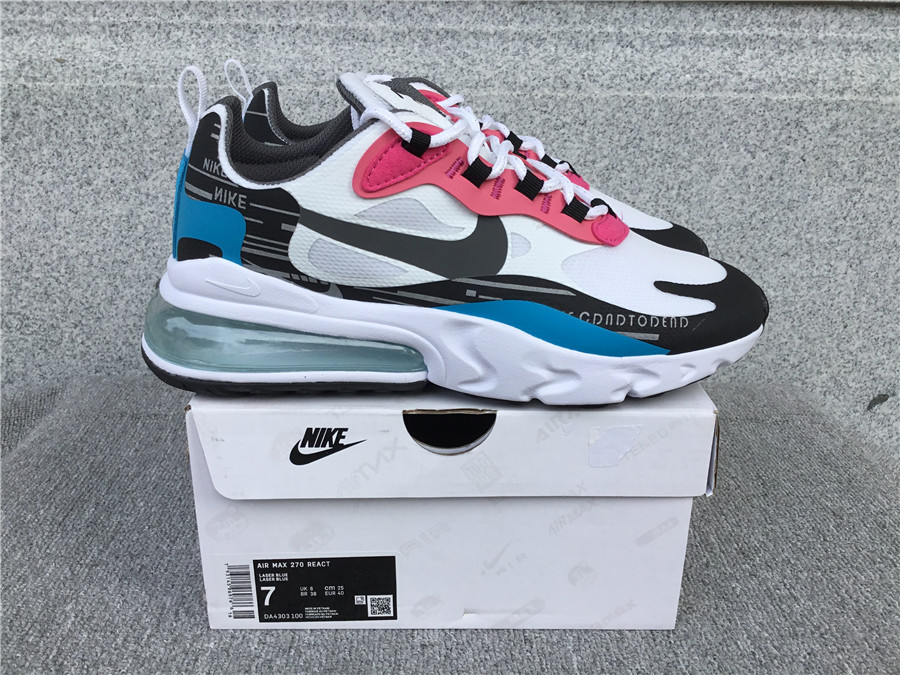 Nike Air Max 270 React Air Cushioned Running Shoe DA4303-100