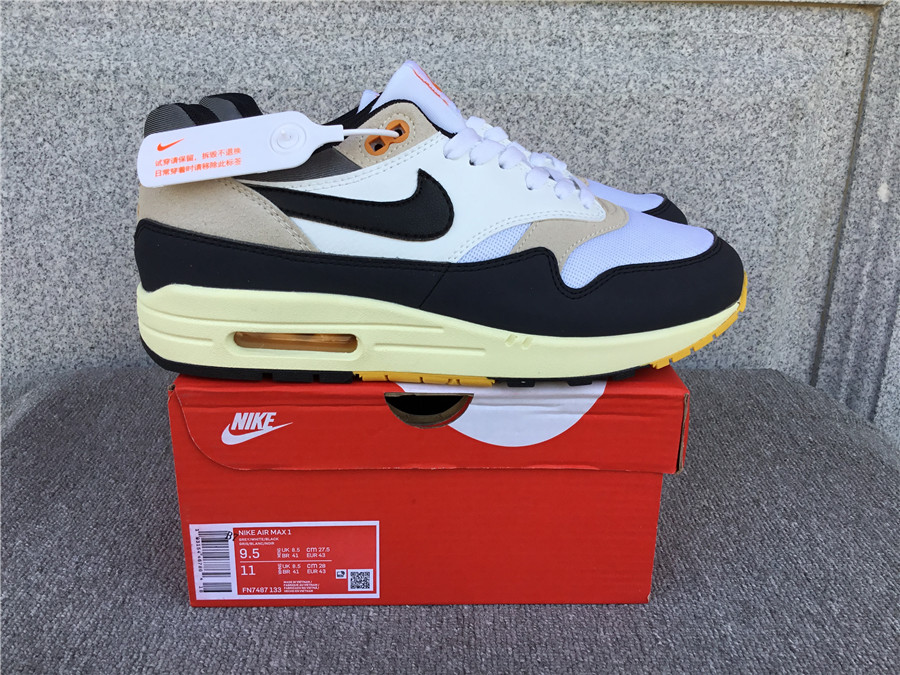 Nike Air Max 1 Nike Half Palm Air Cushion Retro Running Shoes FN7487-133