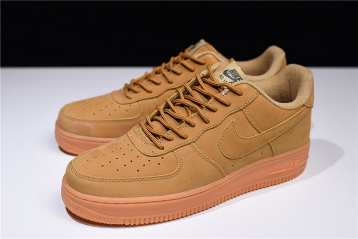 Nike Air Force 1 07 WB Flax/Flax-Gum Wheat Basketball Shoes AA4061-200