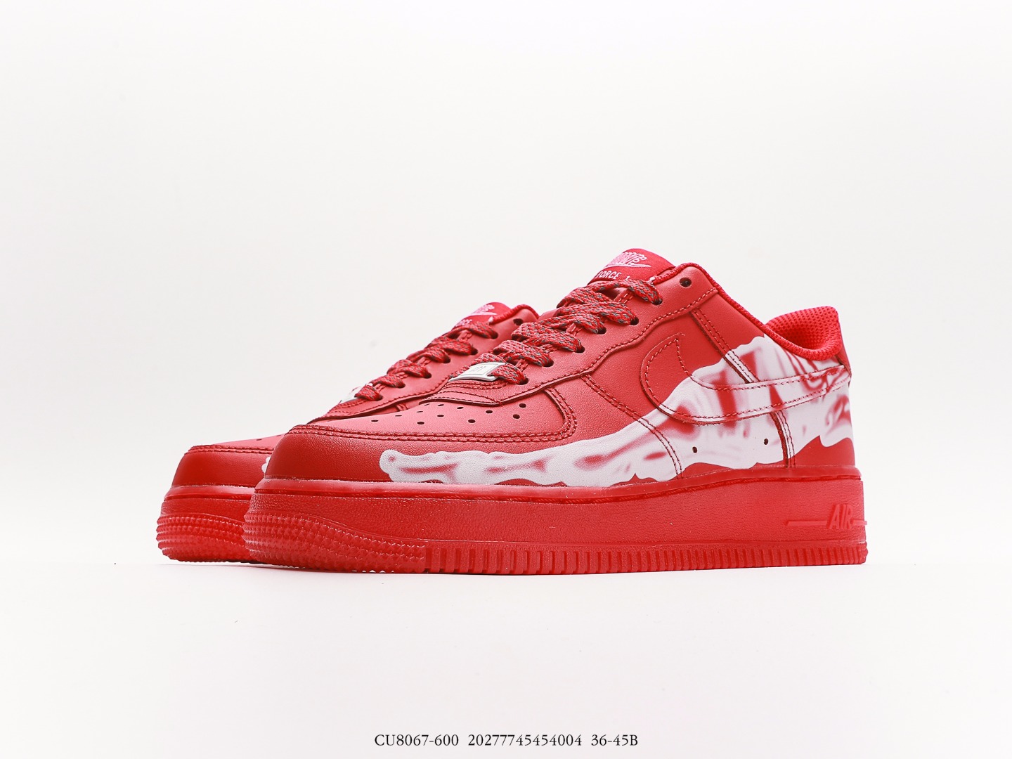 Nike Air Force 1 '07 QS Red Skeleton CU8067-600