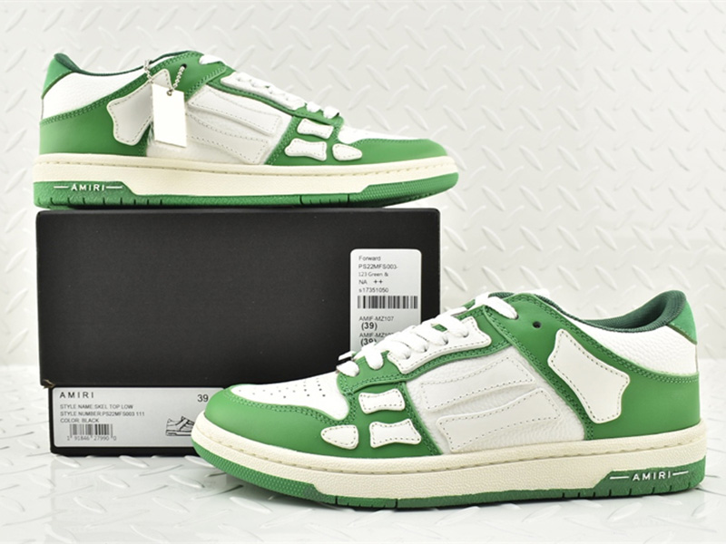 AMIRI Skel Top Low White Green MFS003-344