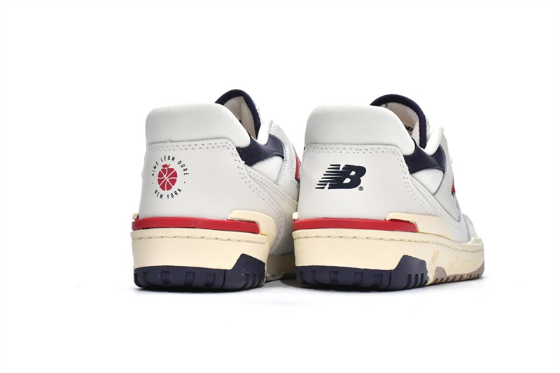 Get Aimé Leon Dore x New Balance 550 White Red Navy BB550A3