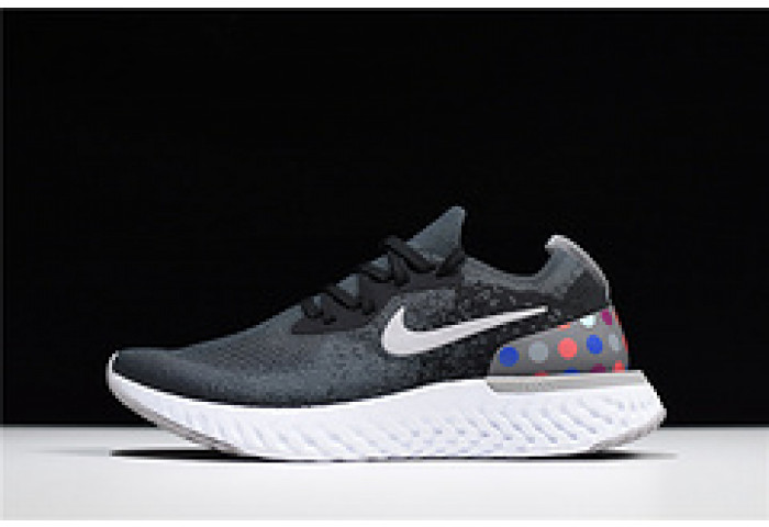 nike epic REACT FLYKNIT Black and grey dots point noirs ET gris AJ7283 996