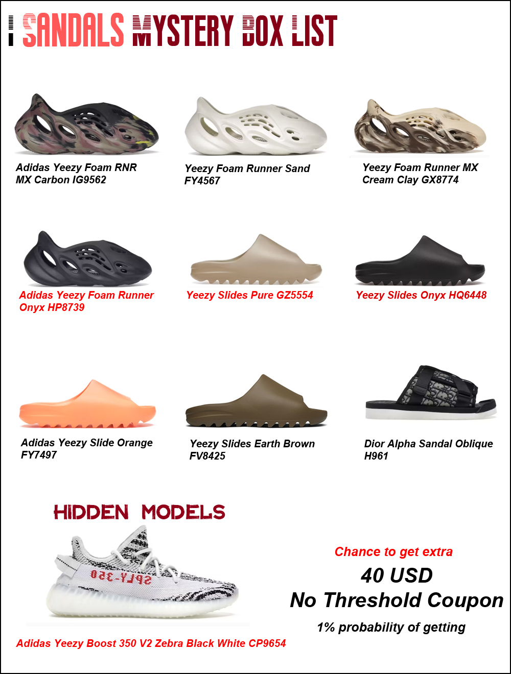 Sandels Mystery Box (Get A Pair At Random) 0524sandels