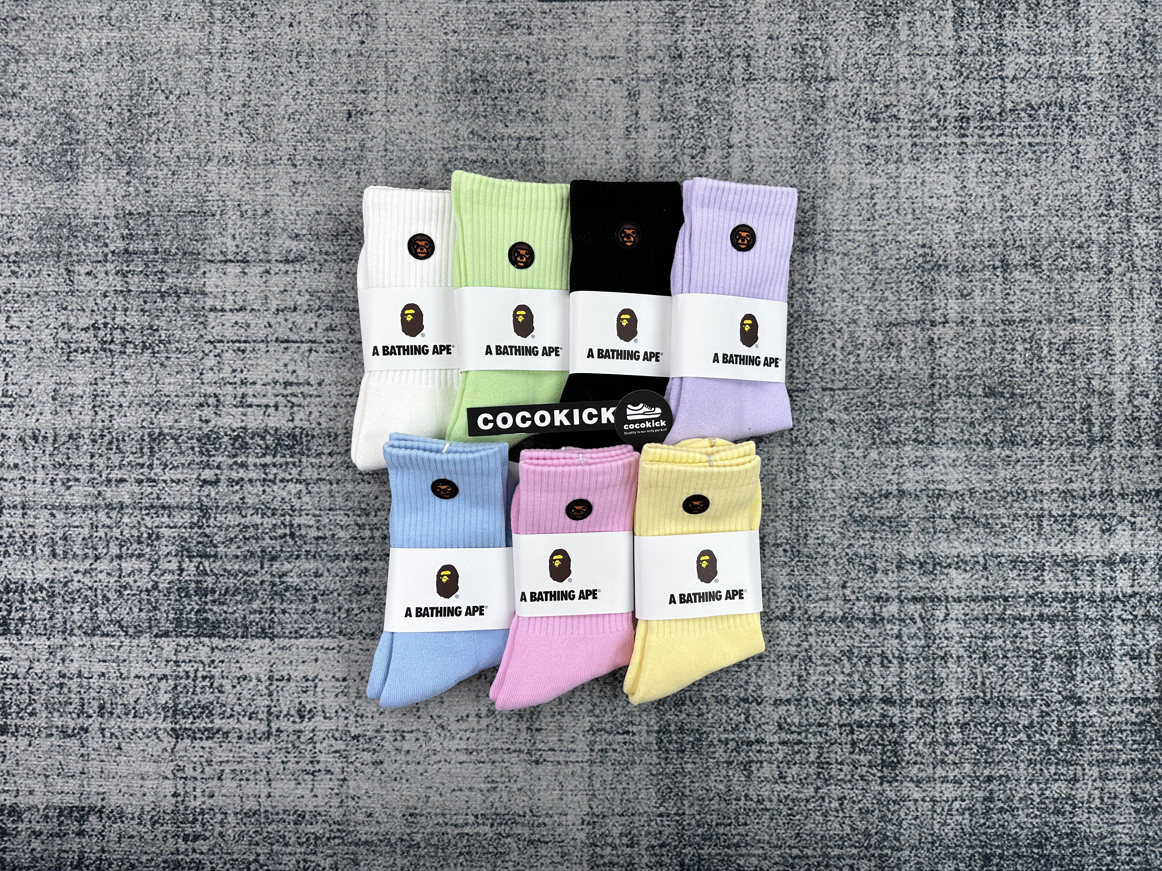 bape little ape head high socks solid color GF05083