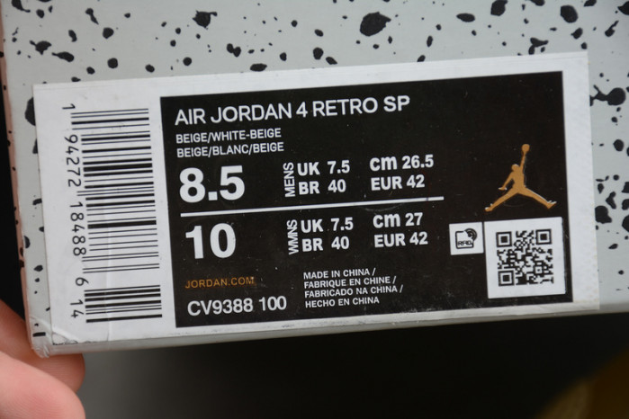 OFF WHITE AIR JORDAN 4 X CV9388-100