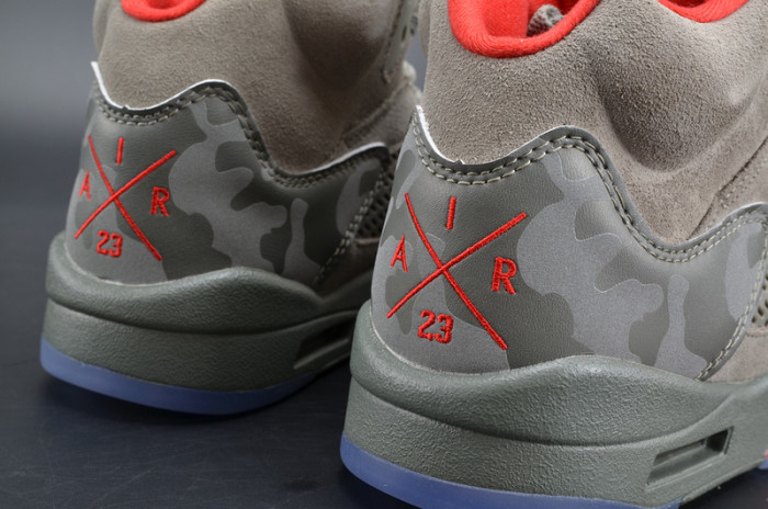 Bape x Air Jordan 5 Trophy RoomCamo university red mens 136027-051