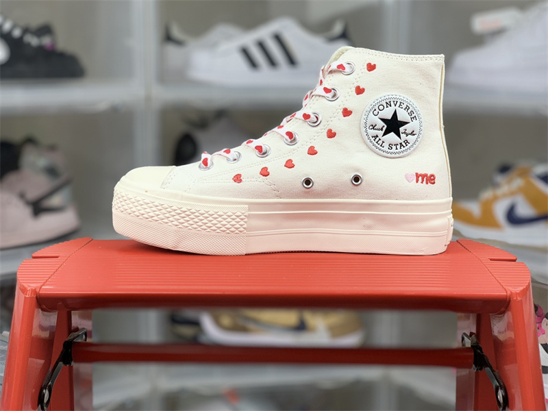 Converse Chuck Taylor All-Star Lift Hi White Red (W) AO1599C