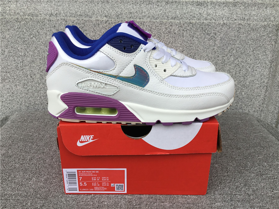 Nike Air Max90 Joint Air Cushion Mesh Breathable Running Shoes CJ0623-100