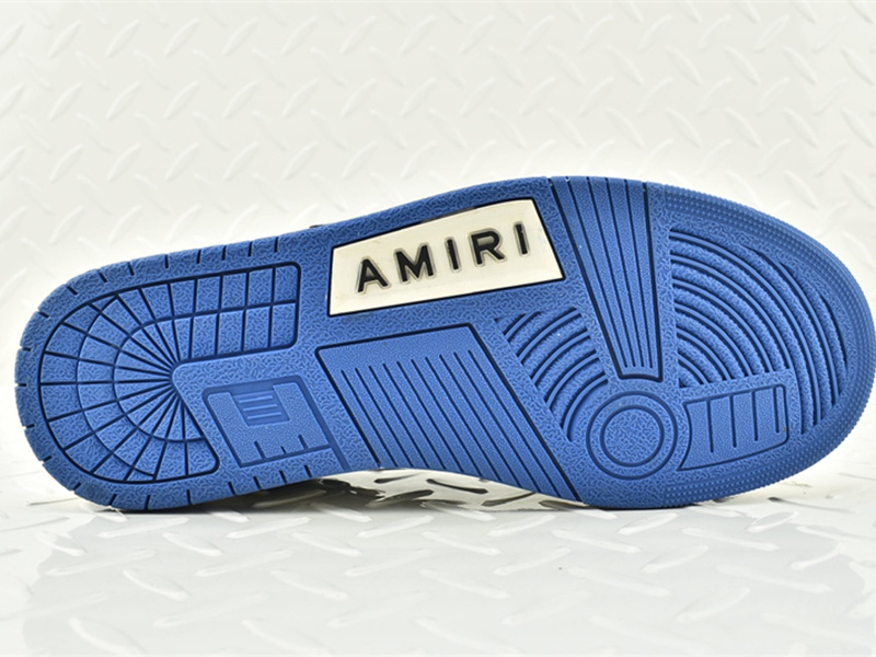 AMIRI Skel Top Low White Blue PS22MFS003-123