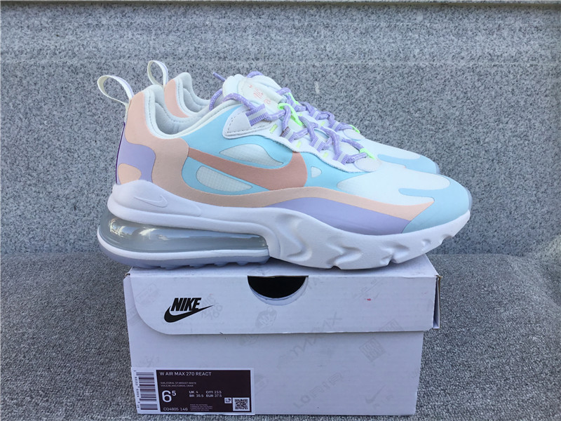 Nike Air Max 270 React Air Cushioned Running Shoe CQ4805-146