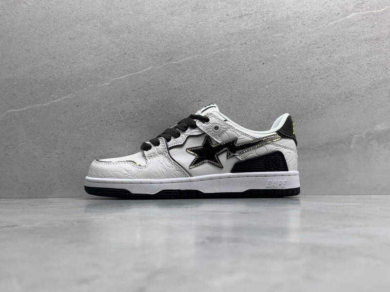 GT A Bathing Ape Bape SK8 Sta White Silver