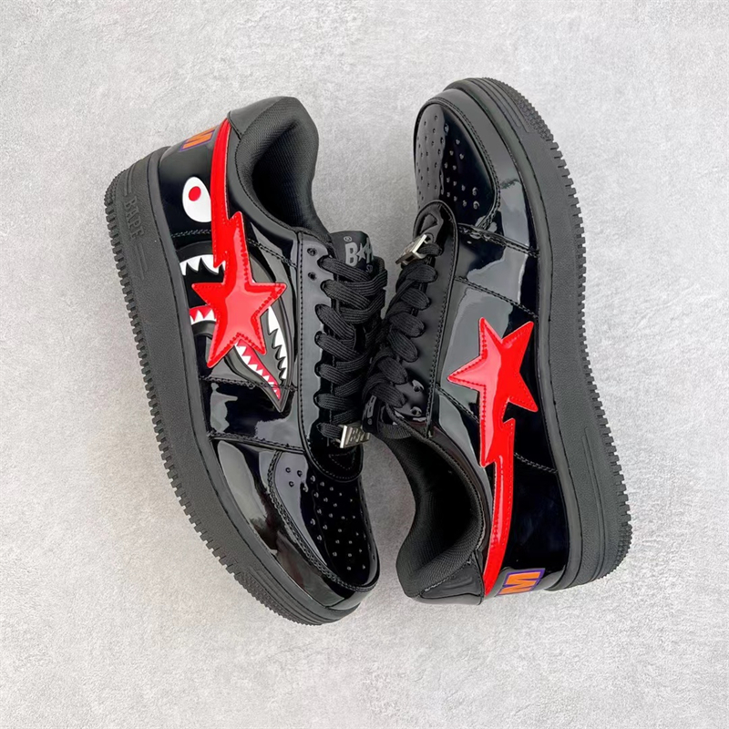 A Bathing Ape Bape Sta Low Shark Black 1F70-291-004