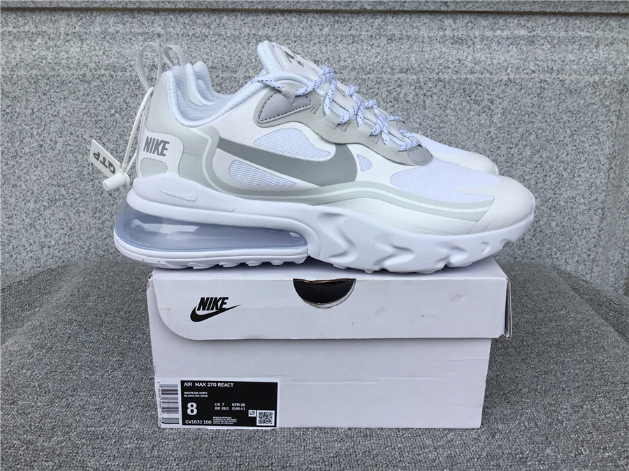 Nike Air Max 270 React Air Cushioned Running Shoe CV1632-100