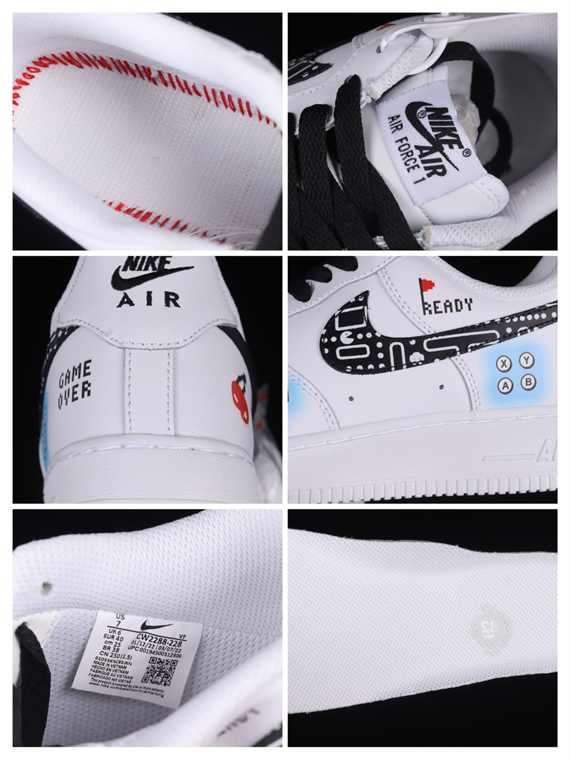 Air Force1 07 Low (GS) video game graffiti low-top casual sneakers CW2288-228